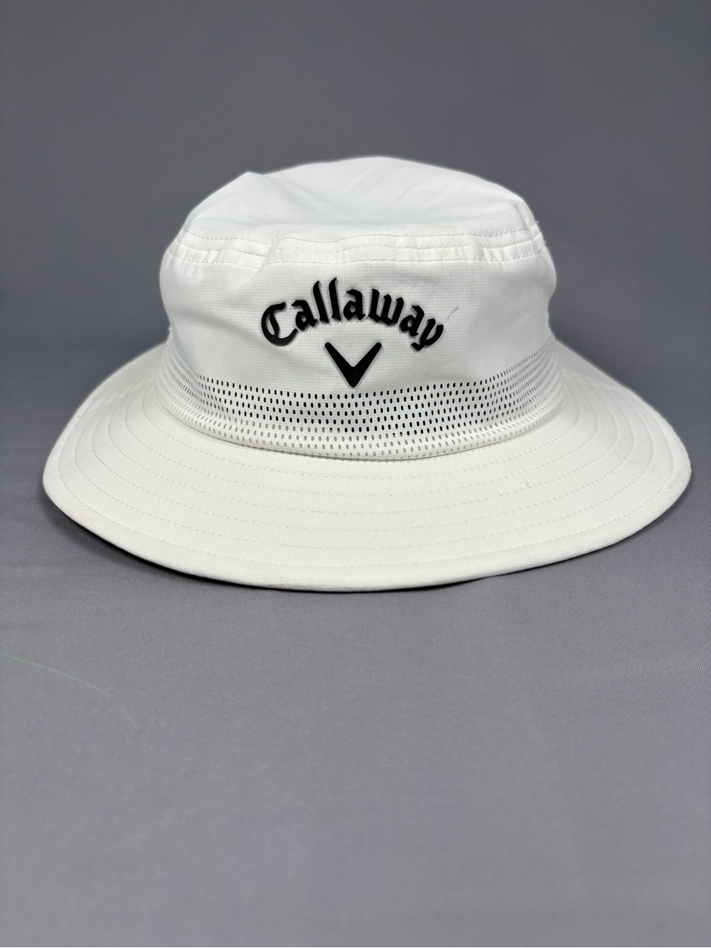 Callaway White Performance Bucket Hat L/XL Mesh Golf Sun Hat